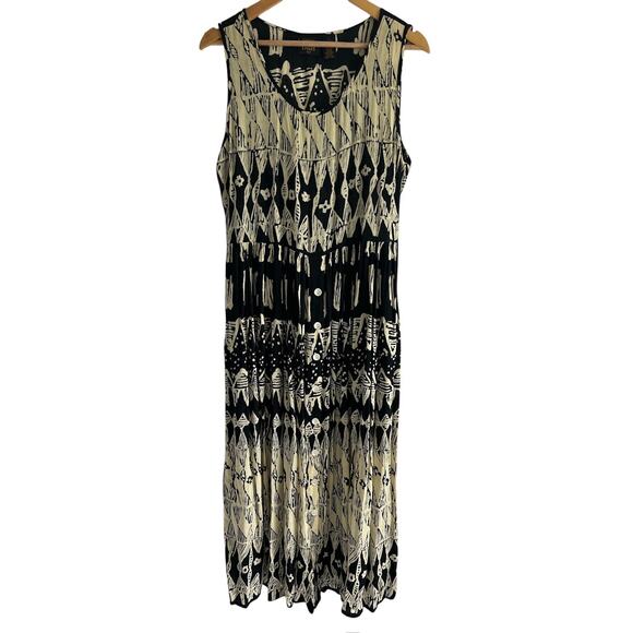 BILA Women’s Size Medium Boho Aztec Tribal‎ Sleeveless Maxi Dress - Picture 1 of 7